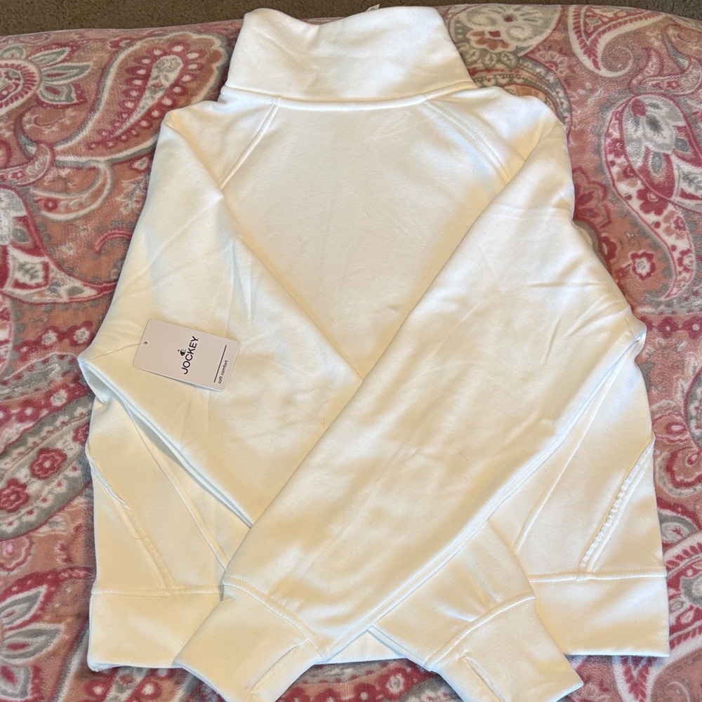 Jockey White Half-Zip Pullover Hoodie - Picture 6 of 6